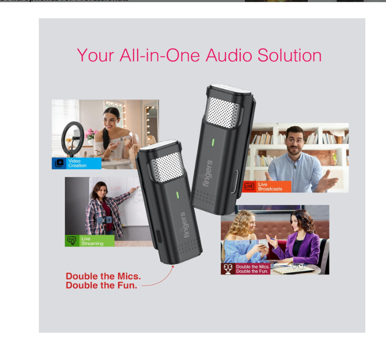 Fingeres Duo-PhoneMic-TypeC Laveliar Wireless Microphone