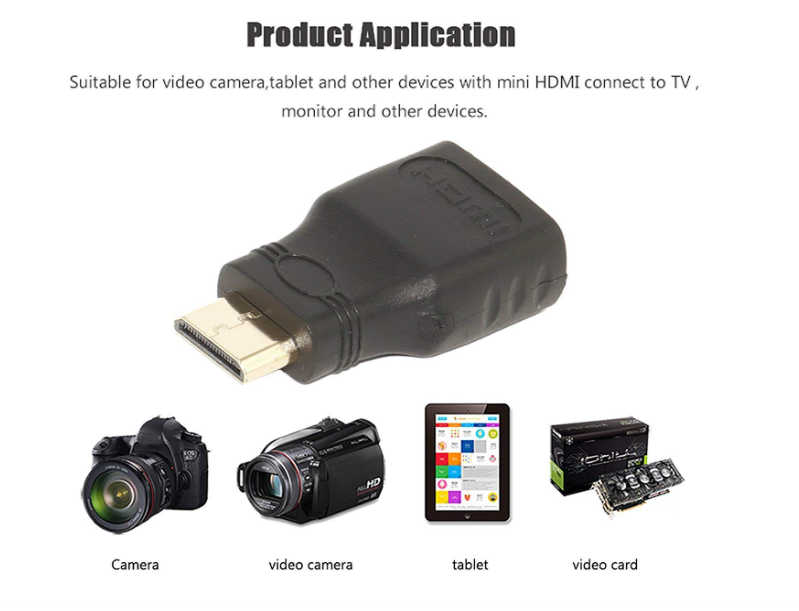 Mini HDMI Male to Female Adapter Converter Plug